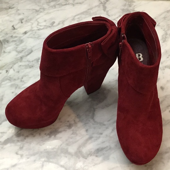 CLASSY Gianni Bini red platform booties, size 7.5 - Picture 2 of 8